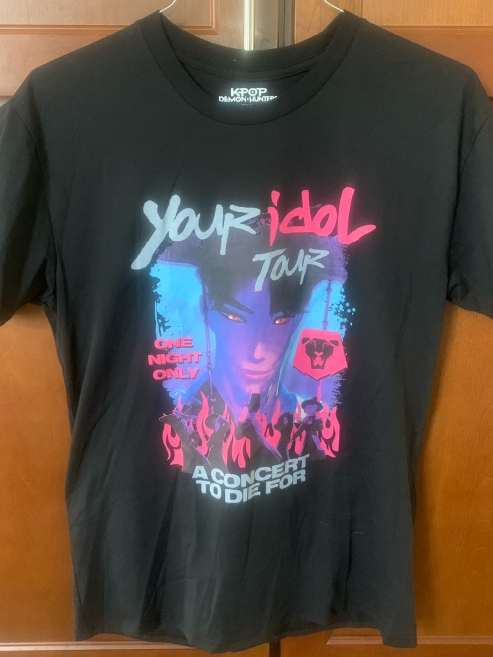 K-Pop Demon Hunter "Your Idol Tour" Graphic T-Shirt - Black Unisex Medium